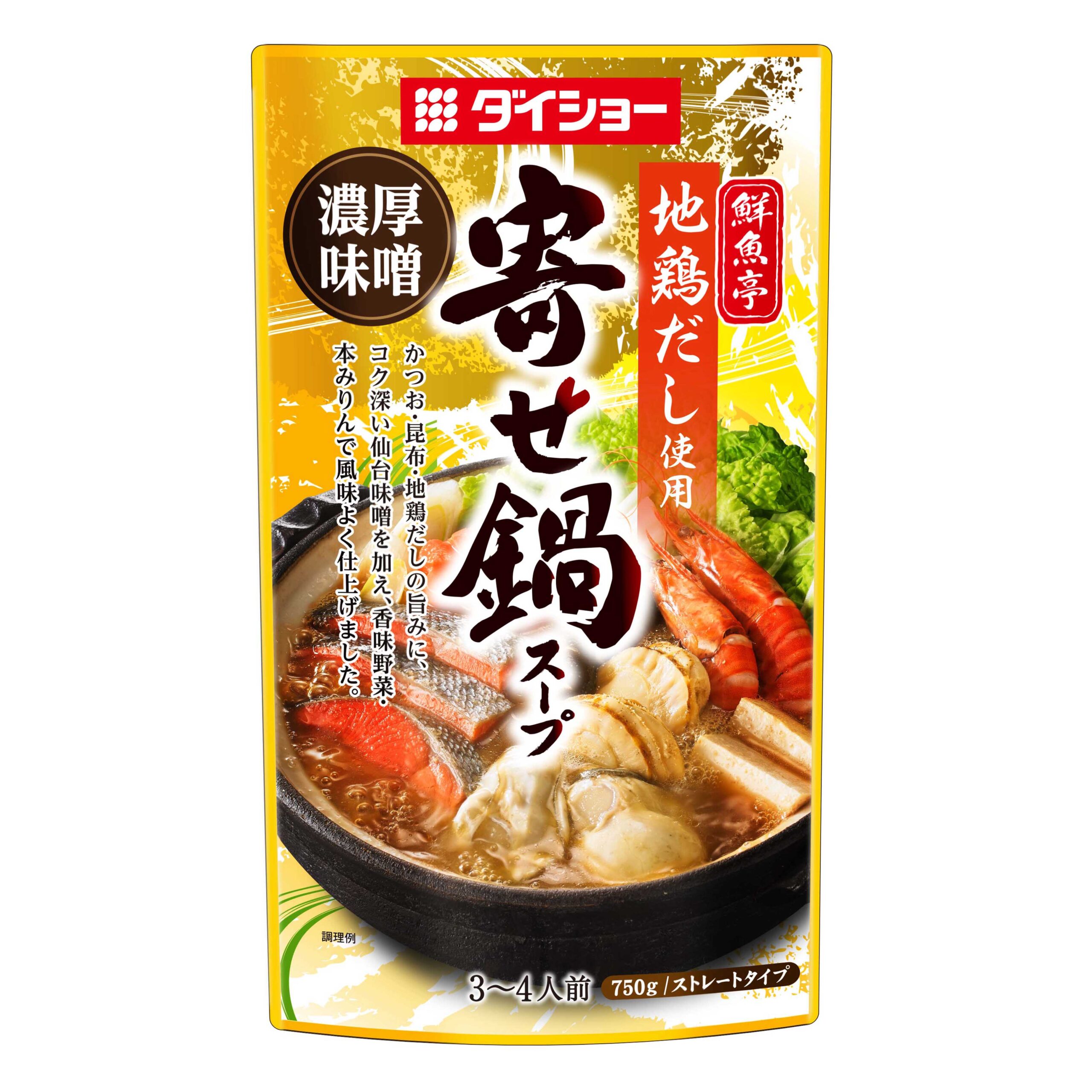 鮮魚亭 地鶏だし使用寄せ鍋スープ 濃厚味噌 | おいしさで・しあわせをつくる ダイショー