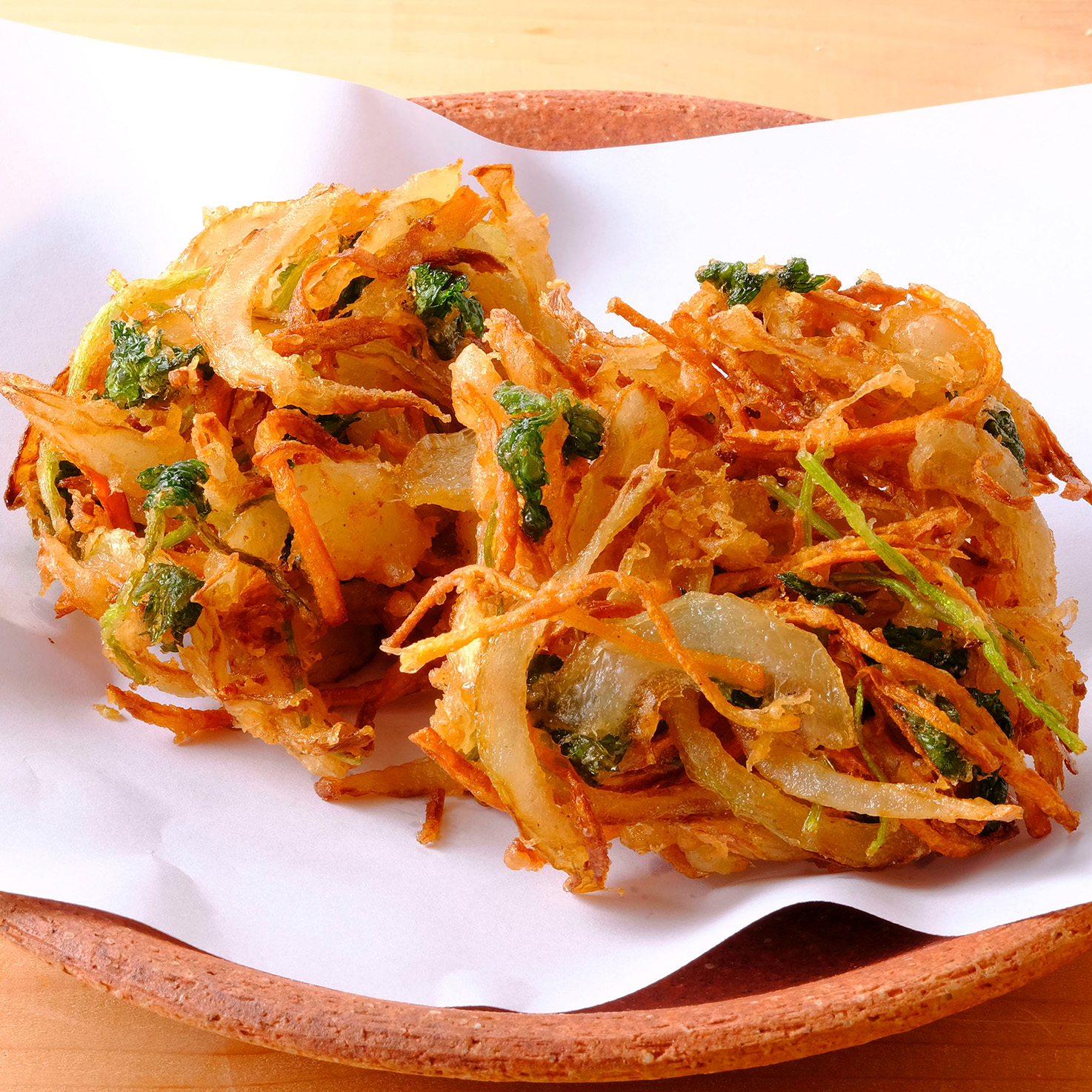 ビアコ―テッドかき揚げ